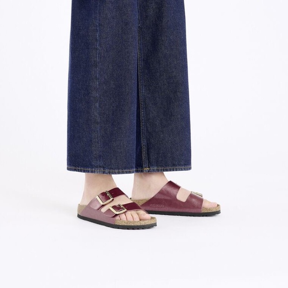Birkenstock [7] Arizona BS Birko-Flor Graceful Berry Crush Sandals - Regular Fit - Picture 11 of 13